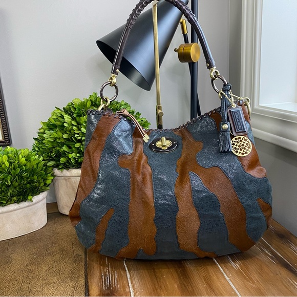 Coach RARE Limited Edition Hampton Calfhair Hair-calf XL Hobo - Picture 15 of 17